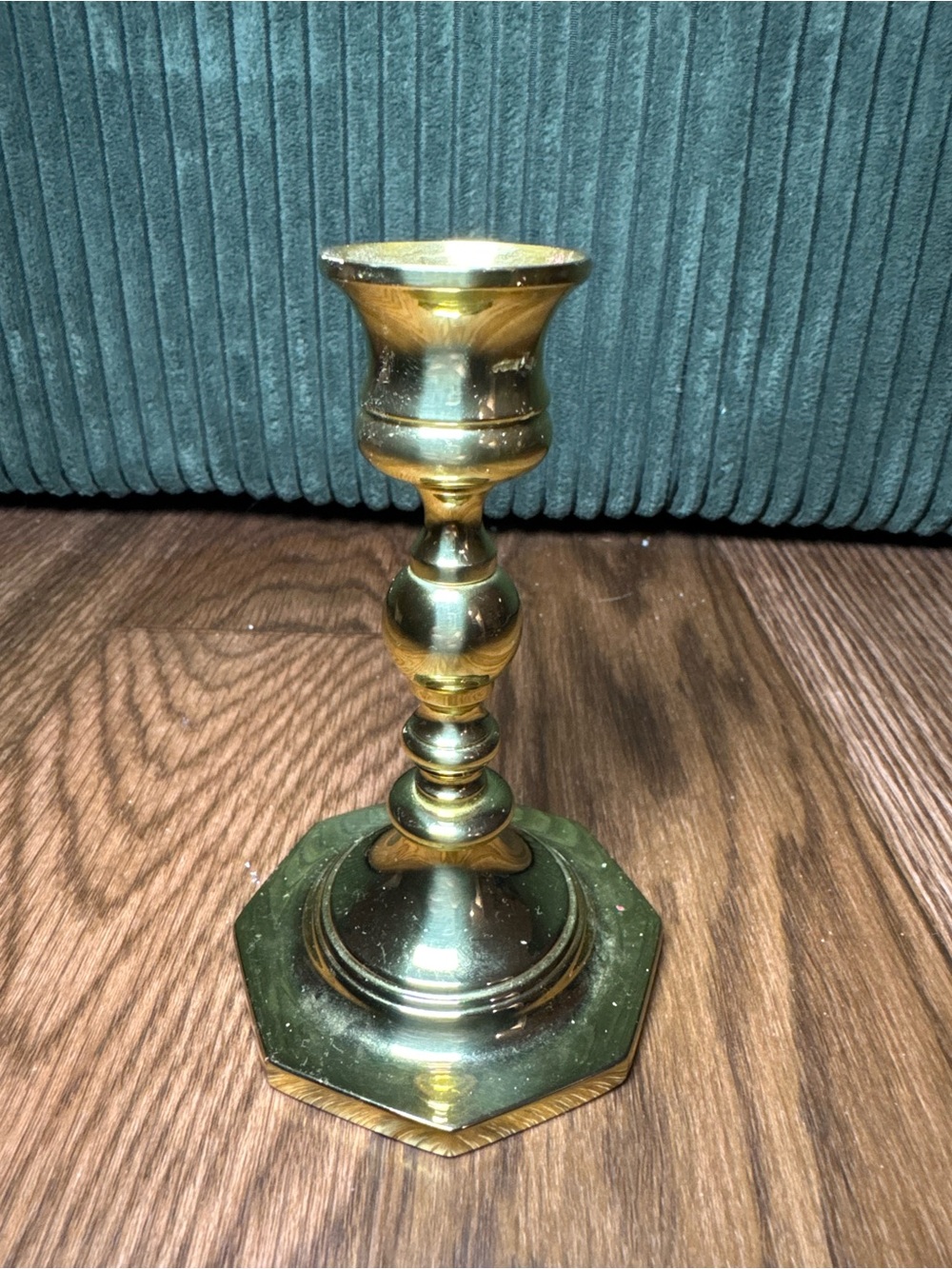 Brass Candlestick Holder - Gold Finish
